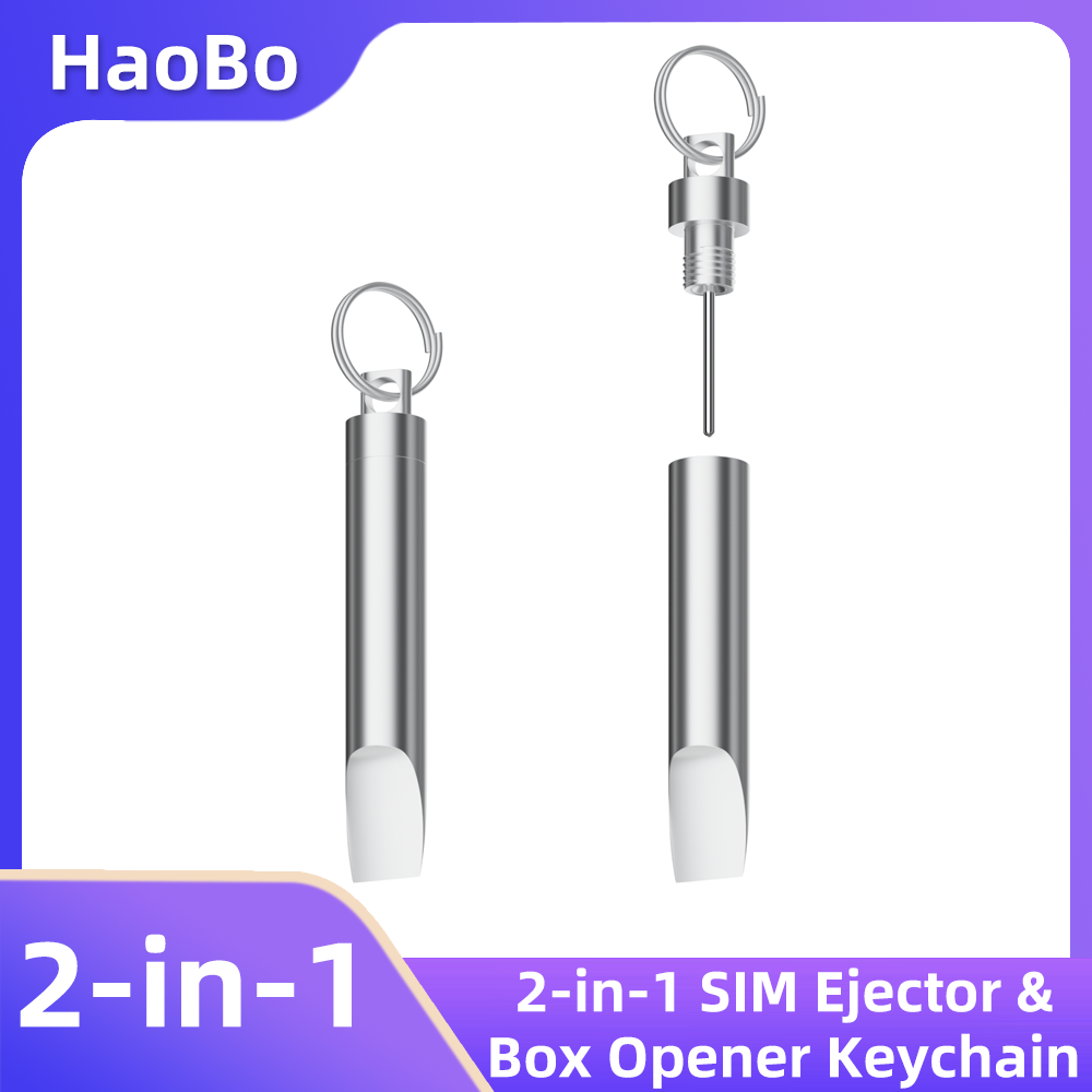 Sim Card Tool - 2-in-1 SIM Card Ejector Keychain Aluminum