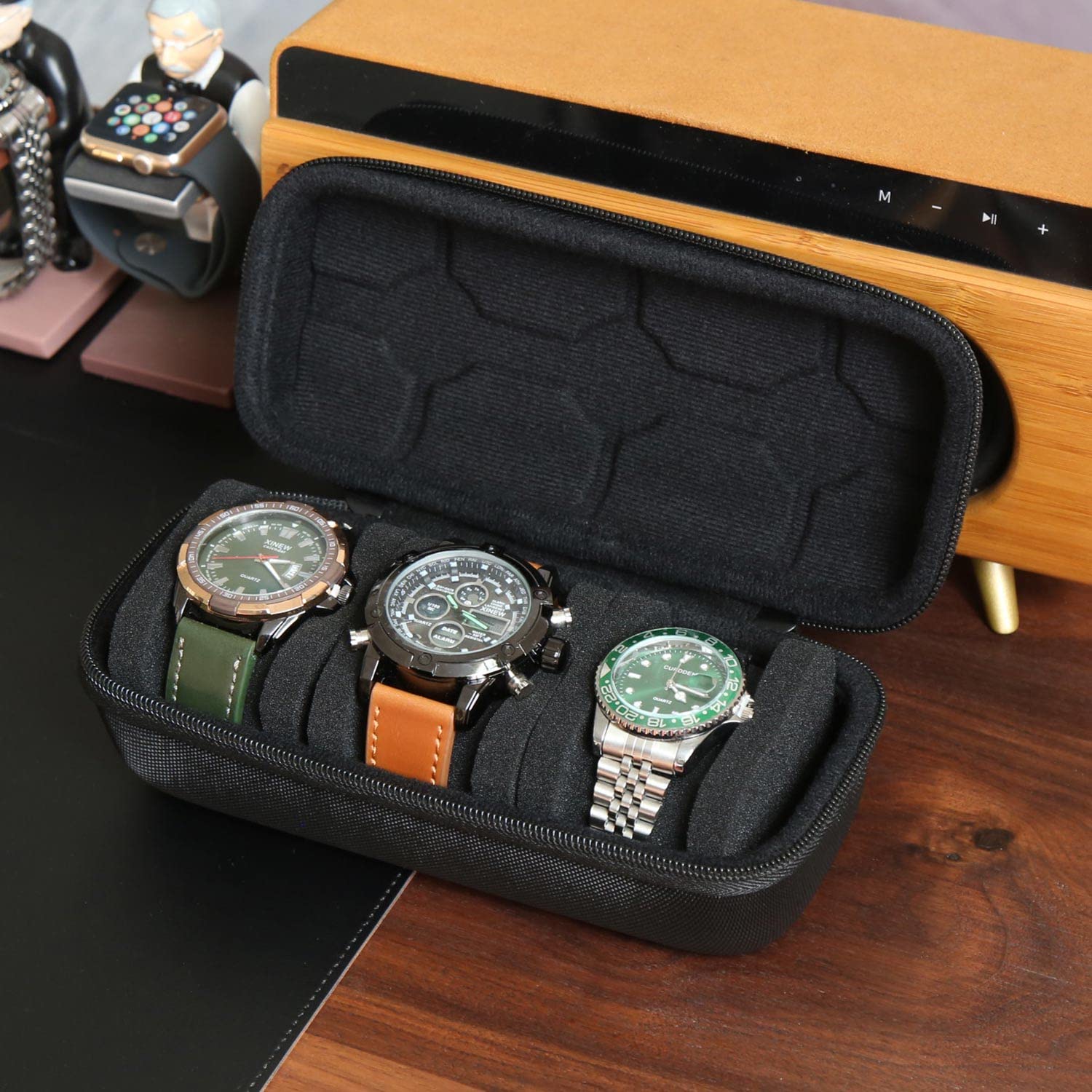 Phone Accessories For Travel - Watch Box Organizer For Men or