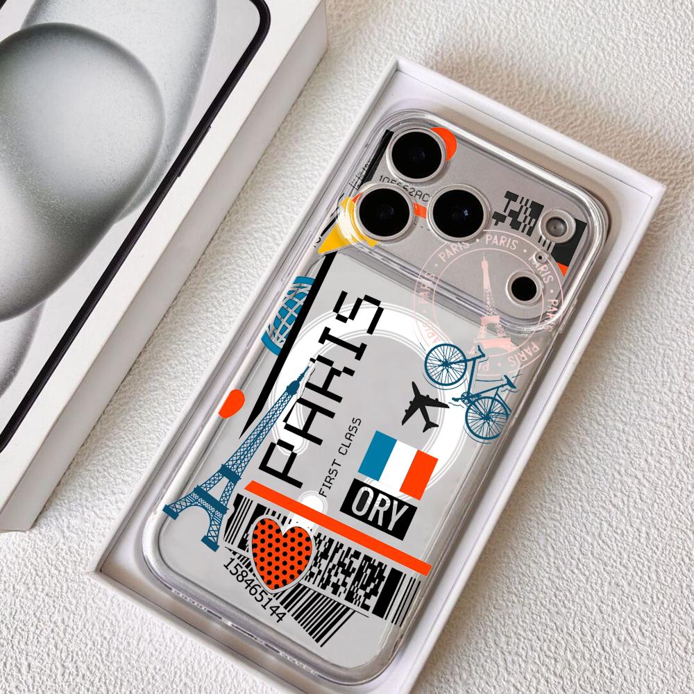Phone Accessories For Travel - Plane Travel Ticket france Phone Case