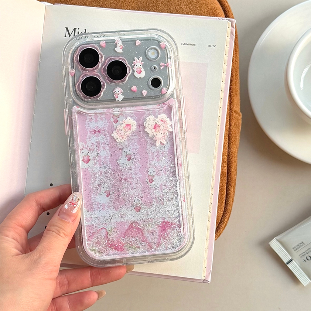 Phone Accessories For Girls - Korean Style Girl Pink Cartoon Strawberry