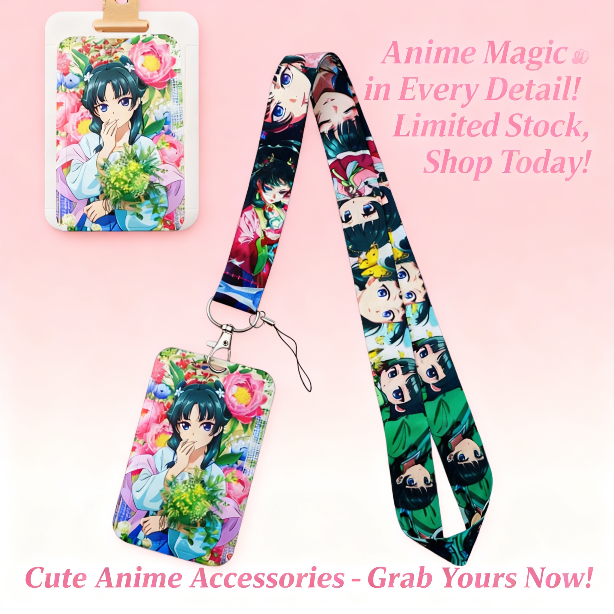 Phone Accessories For Travel - Cute Anime Girl Lanyard Neck Strap