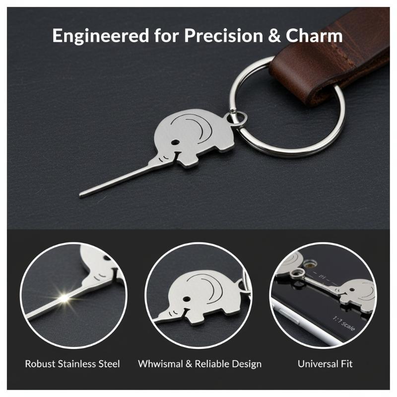 Sim Card Tool - Cute Elephant Shaped Keychain Universal SIM