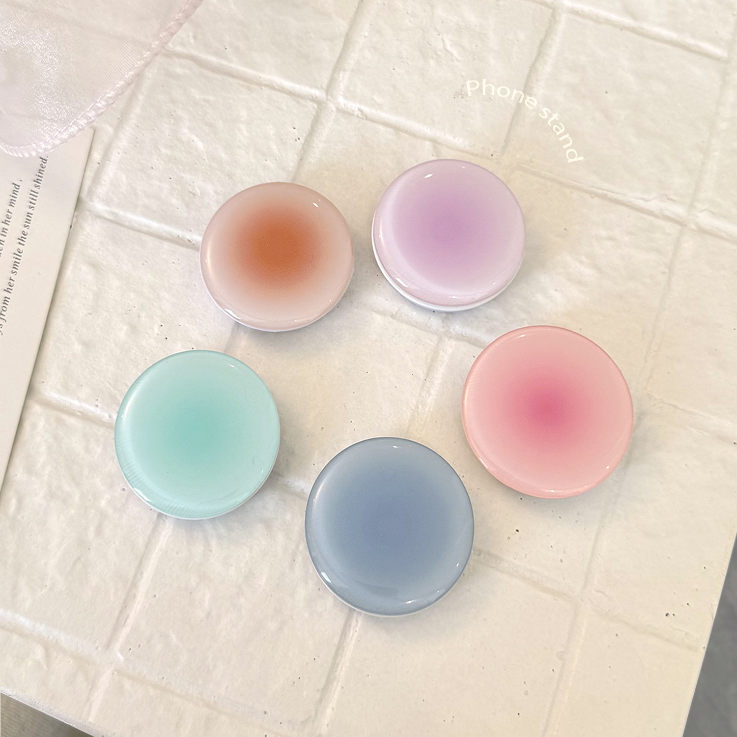 Ins Style Gradient Phone Grip  – Phone Accessories For Girls Bewertung und Preis