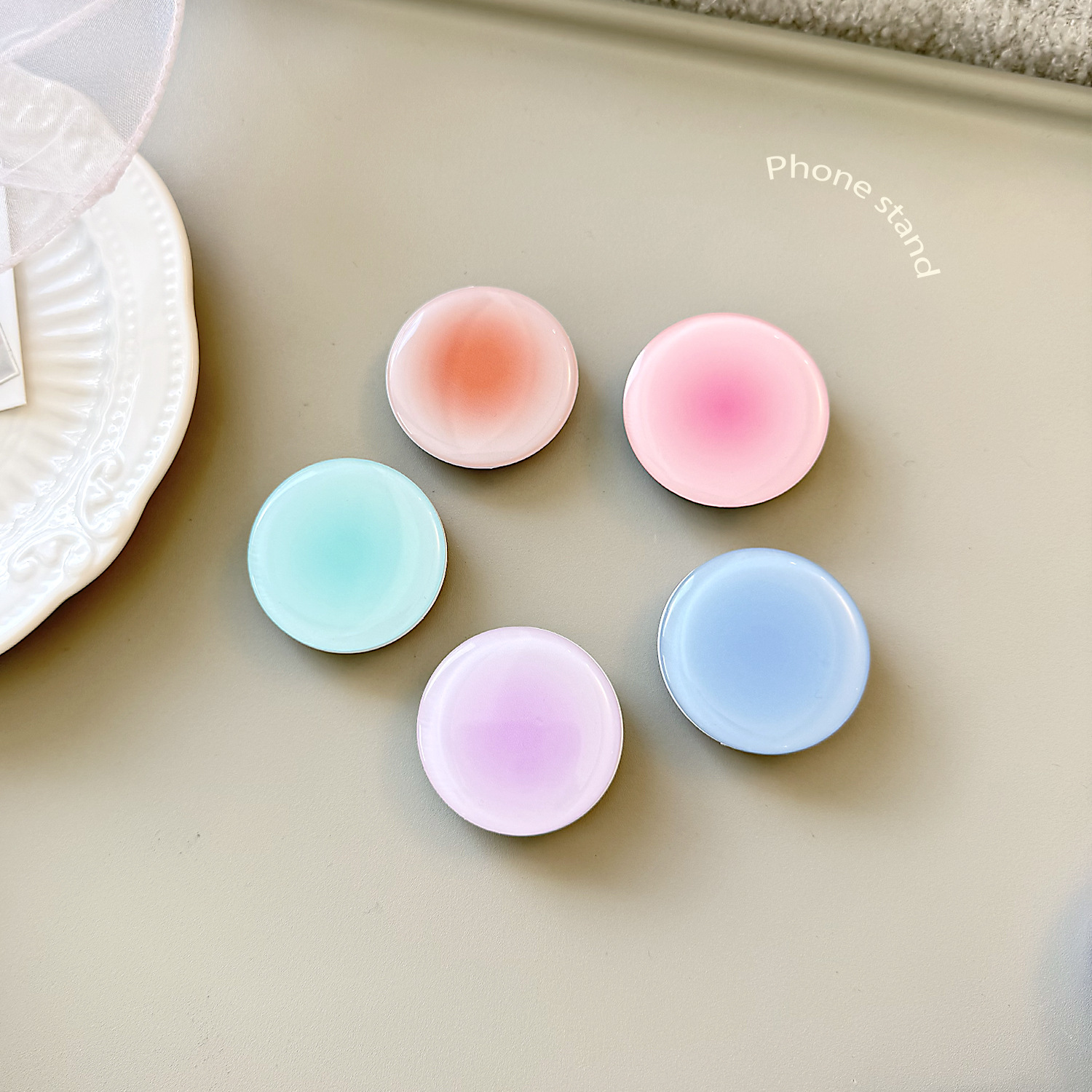 Ins Style Gradient Phone Grip  – Phone Accessories For Girls Bewertung und Preis