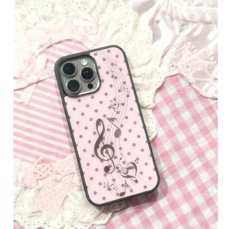 Korean ins Pink Brown Polka Do – Phone Accessories For Girls Bewertung und Preis