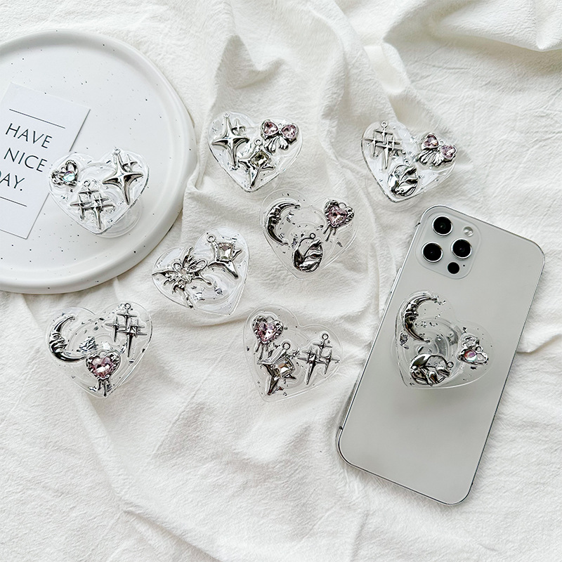 Clear Heart Phone Grip Holder  – Phone Accessories For Girls Bewertung und Preis