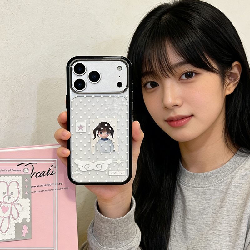 Ins Korean Girl Polka Dots Win – Phone Accessories For Girls Bewertung und Preis