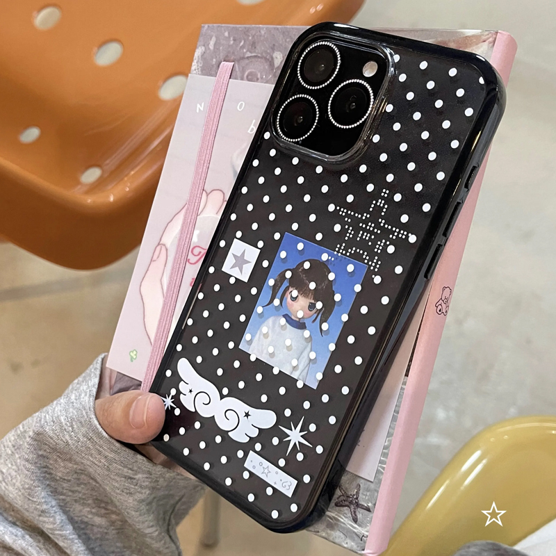Ins Korean Girl Polka Dots Win – Phone Accessories For Girls Bewertung und Preis