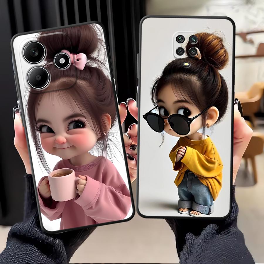 Cartoon Girl Pattern Funda Pho – Phone Accessories For Girls Bewertung und Preis