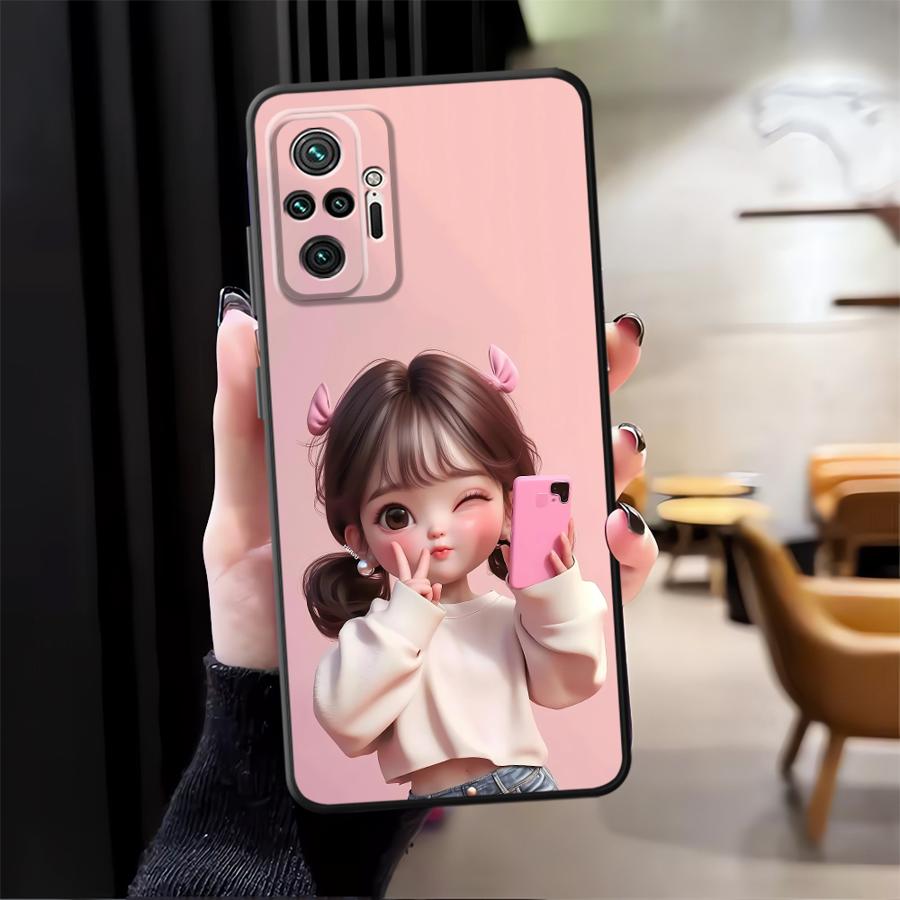 Cartoon Girl Pattern Funda Pho – Phone Accessories For Girls Bewertung und Preis