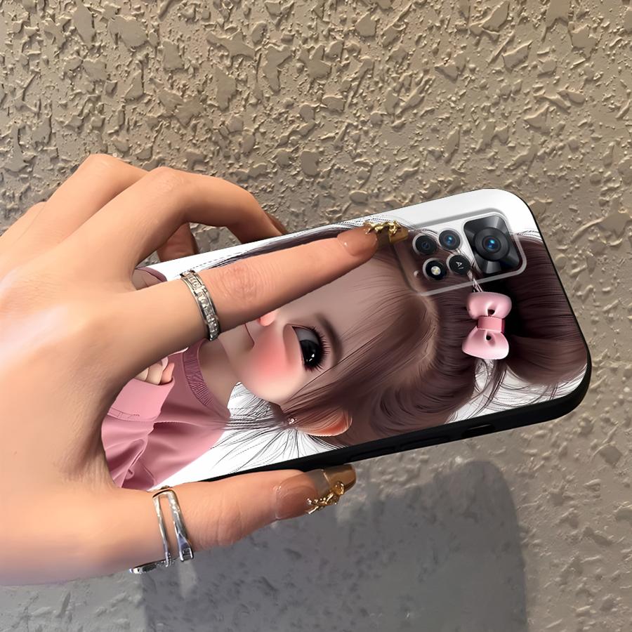 Cartoon Girl Pattern Funda Pho – Phone Accessories For Girls Bewertung und Preis