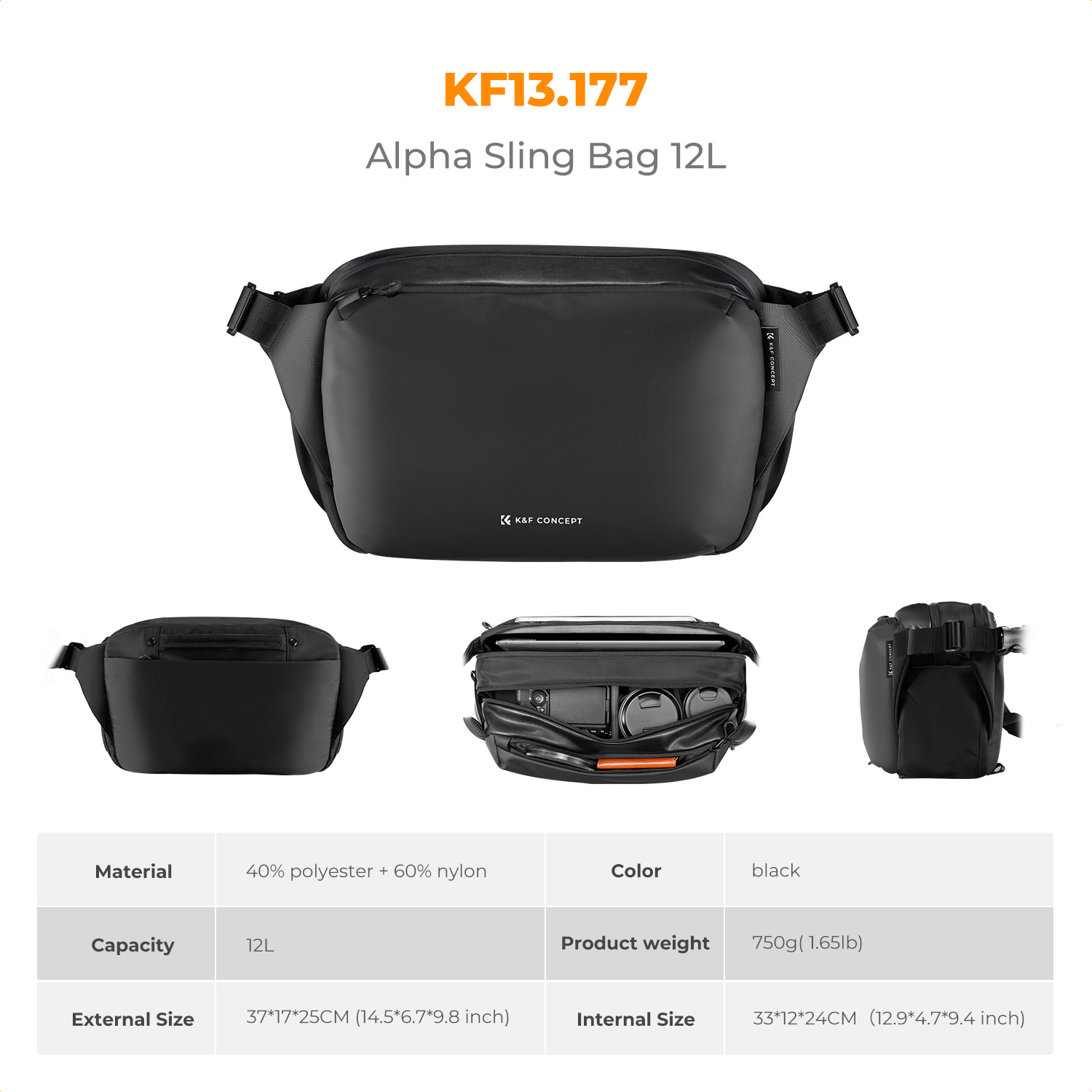 K&F CONCEPT 12L/10L Camera Sli – Phone Accessories For Travel Bewertung und Preis